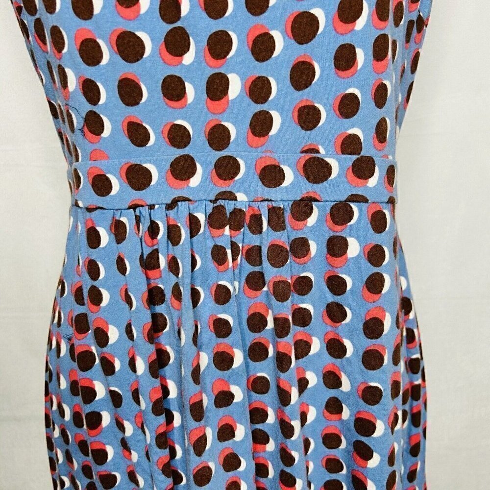Boden Sleeveless Knit Shift Dress Sz 8P Petite Multicolor Dotted Print - Picture 3 of 10